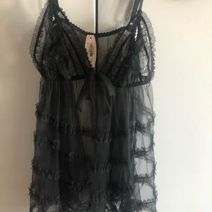 🖤Victoria’s Secret Sexy Black Chemise Set NWT🖤